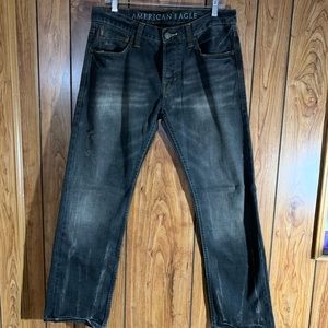American Eagle Jeans Black Distressed 31x30